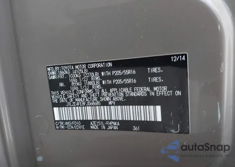 2015 Scion Xb from USA, damaged, VIN JTLZE4FE8FJ068685